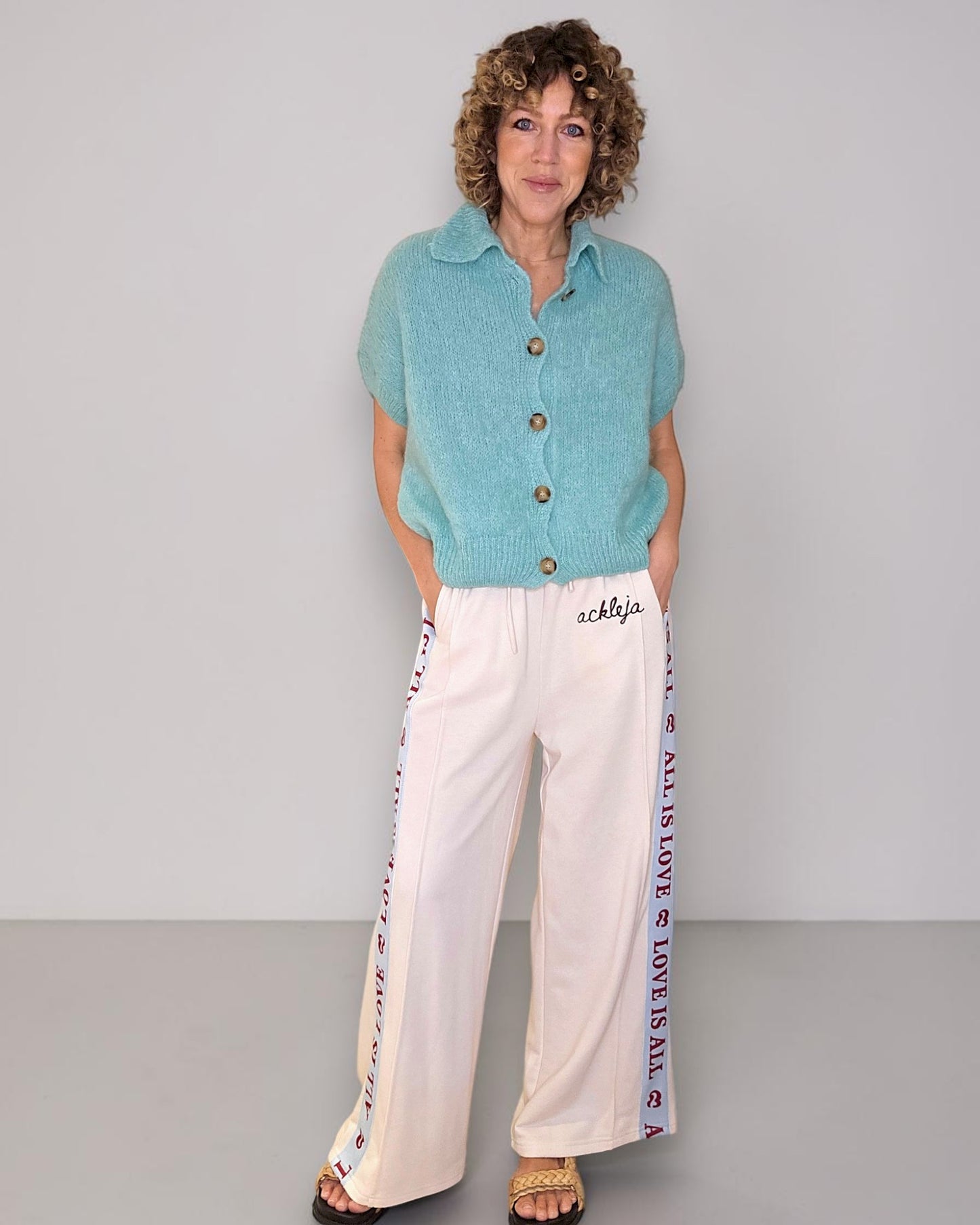 Mint Collar Mohair Blend Vest