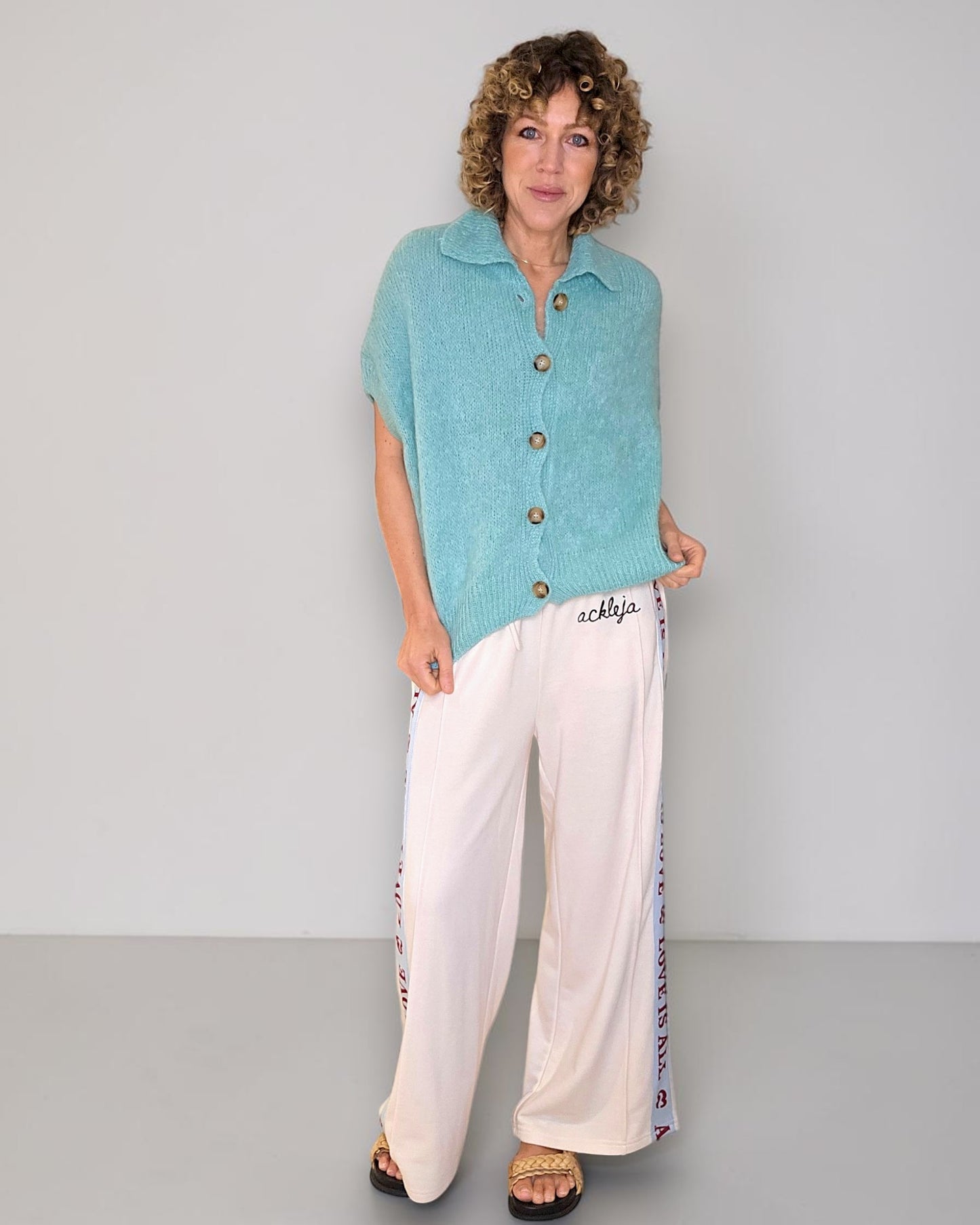 Mint Collar Mohair Blend Vest