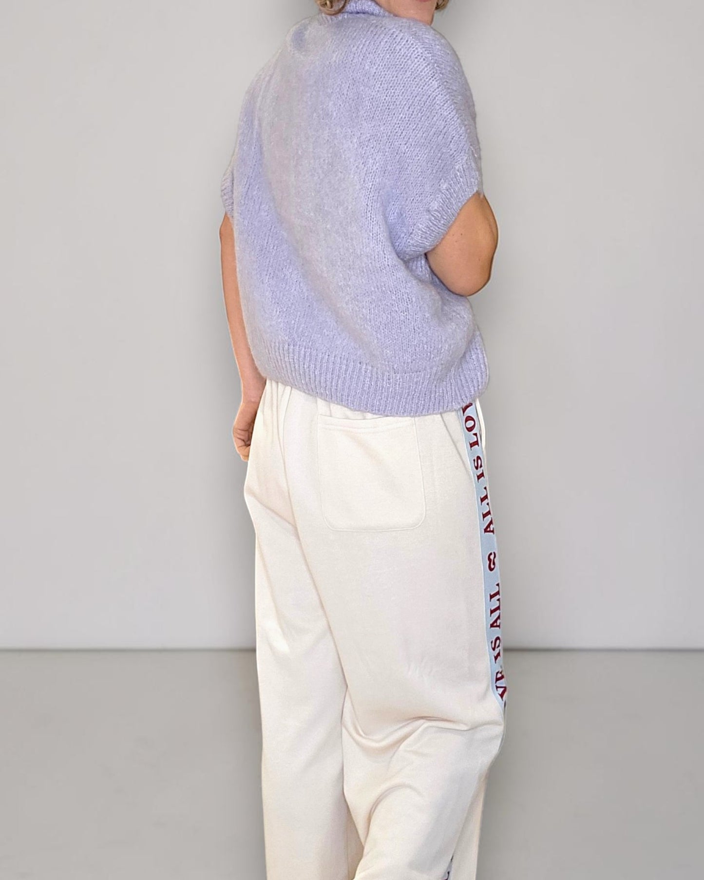 Lavender Collar Mohair Blend Vest