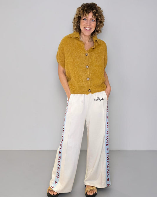 Mustard Collar Mohair Blend Vest