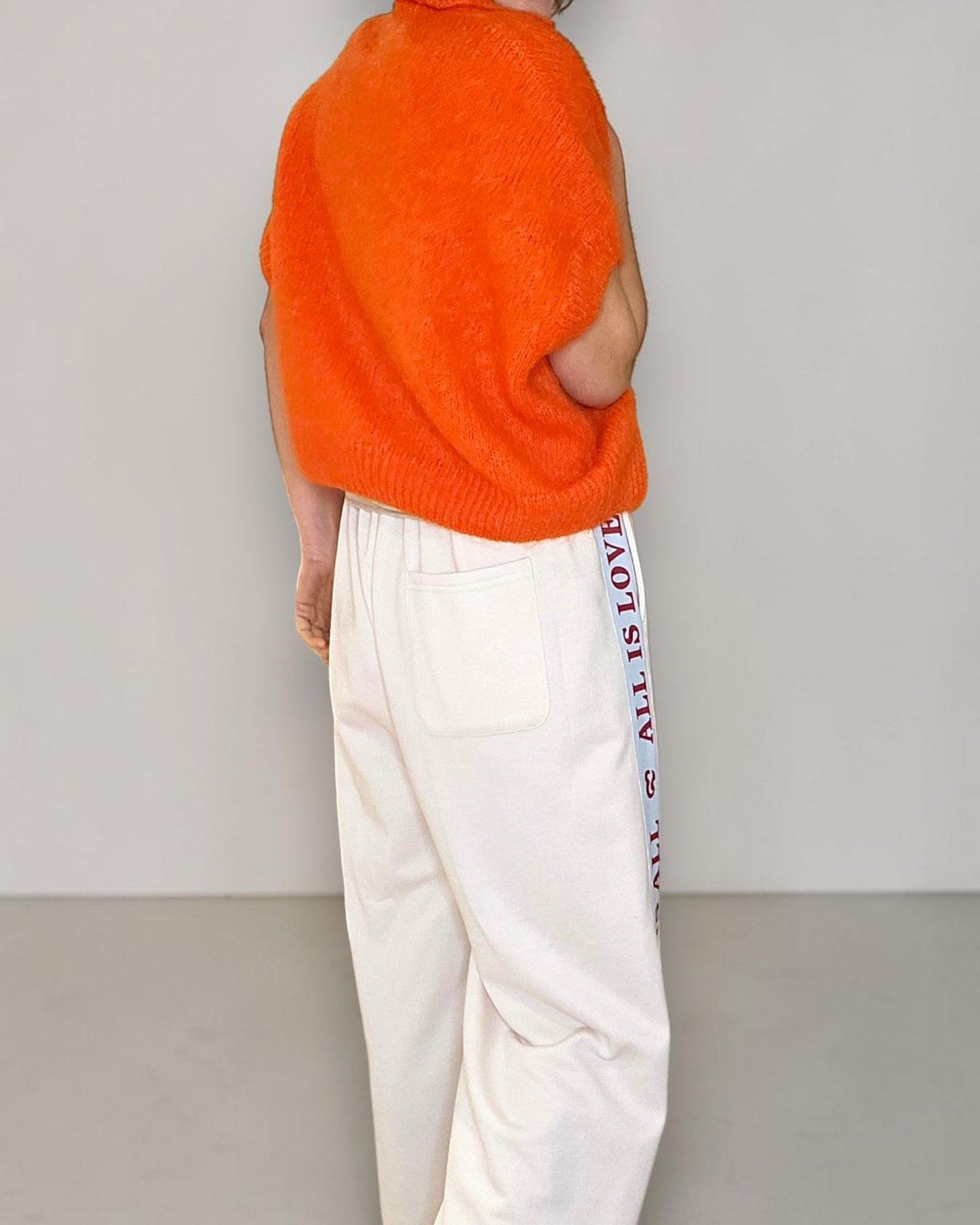 Mandarine Collar Mohair Blend Vest