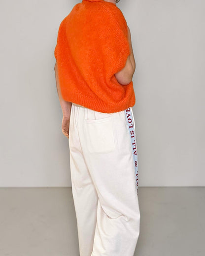 Mandarine Collar Mohair Blend Vest