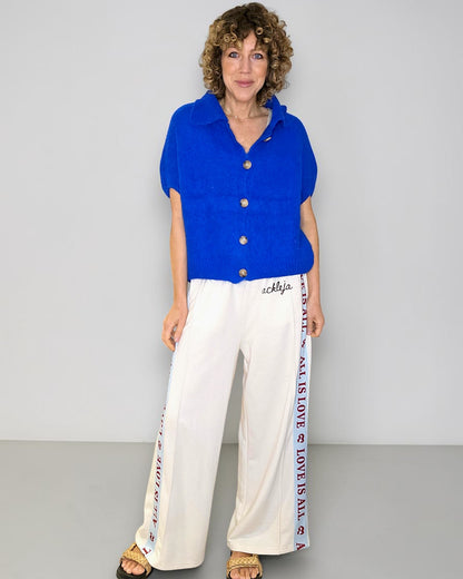 Cobalt Collar Mohair Blend Vest