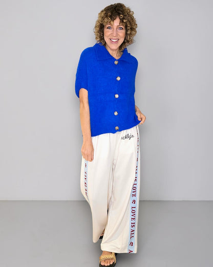 Cobalt Collar Mohair Blend Vest