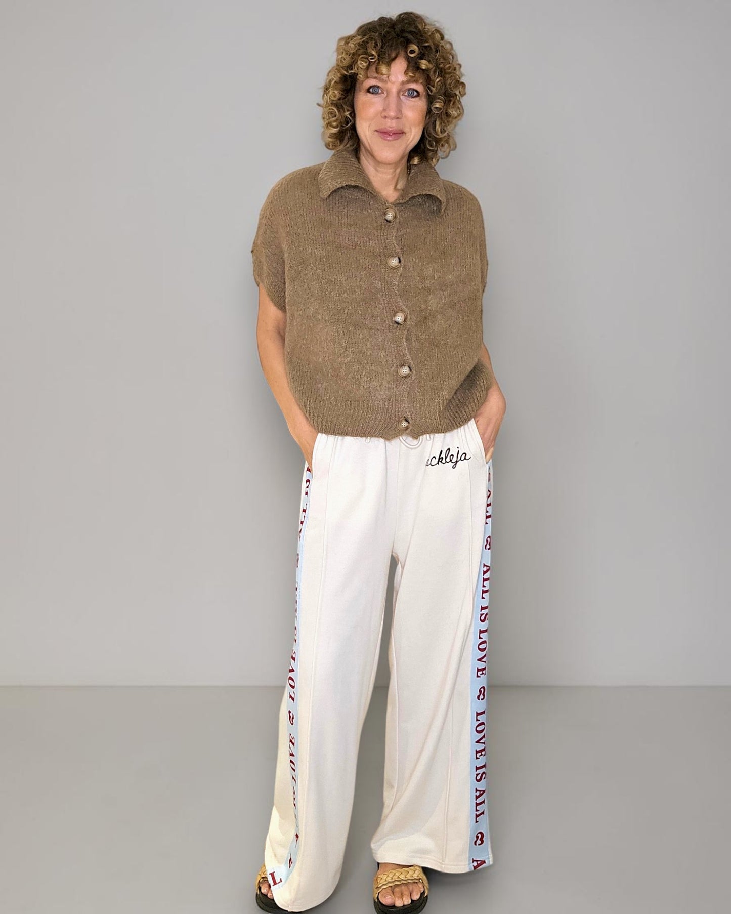 Cappuccino Collar Mohair Blend Vest