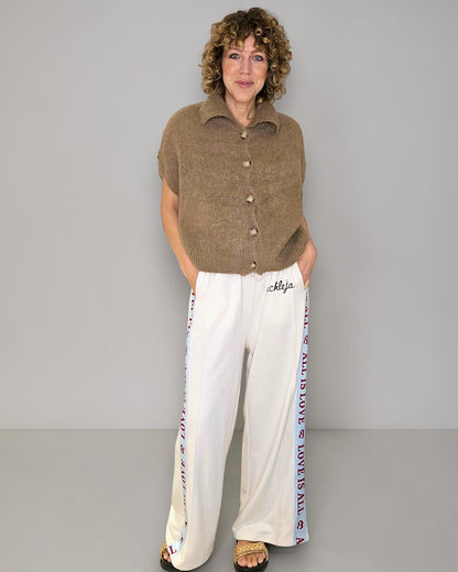 Cappuccino Collar Mohair Blend Vest
