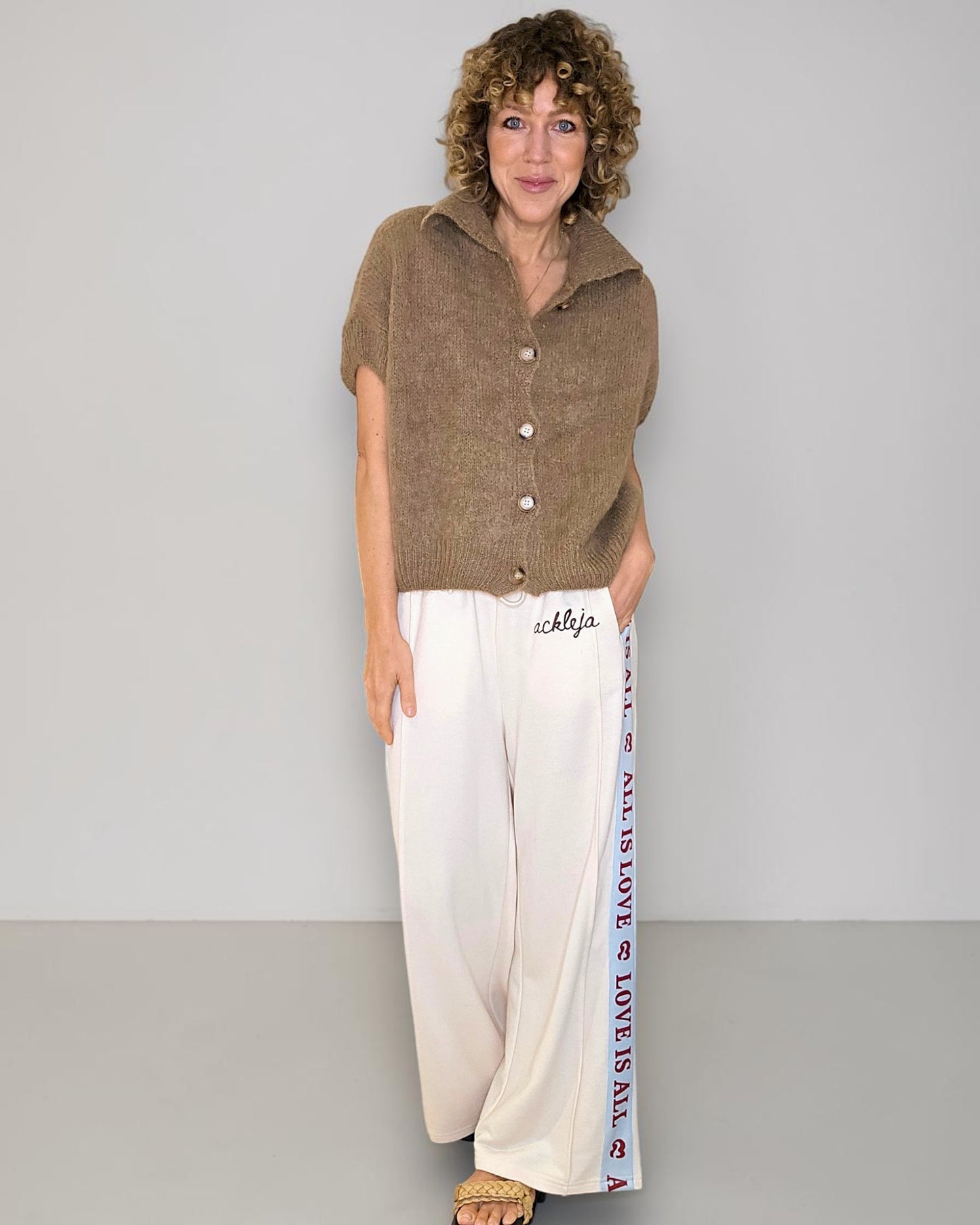 Cappuccino Collar Mohair Blend Vest