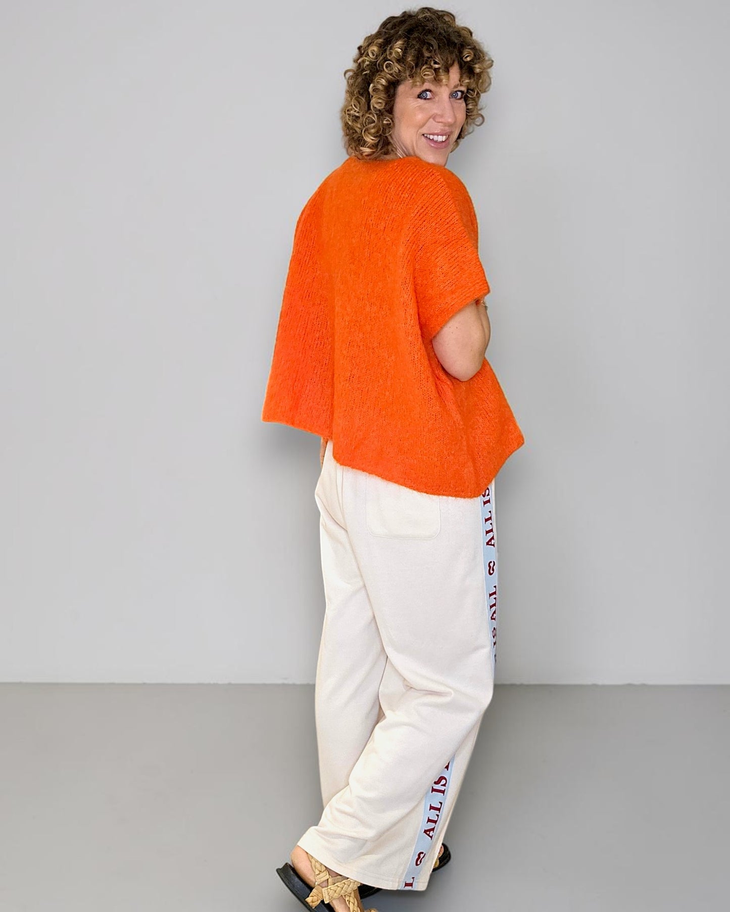 Mandarine Mohair Blend V-Neck Vest