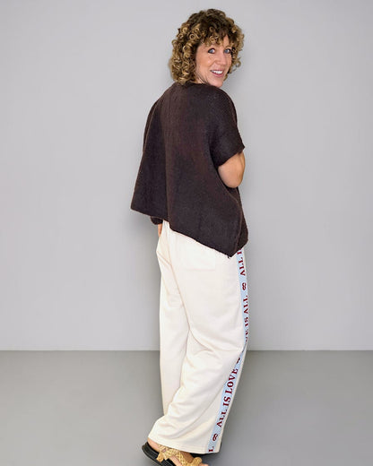 Drk Coffee Mohair Blend V-Neck Vest