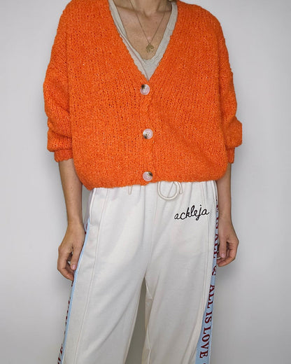 Mandarine Chenille Cropped Cardigan