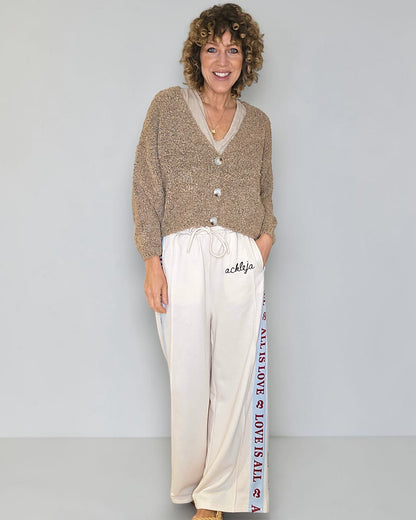 Caramel Chenille Cropped Cardigan