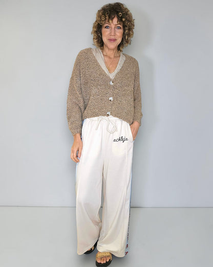 Caramel Chenille Cropped Cardigan
