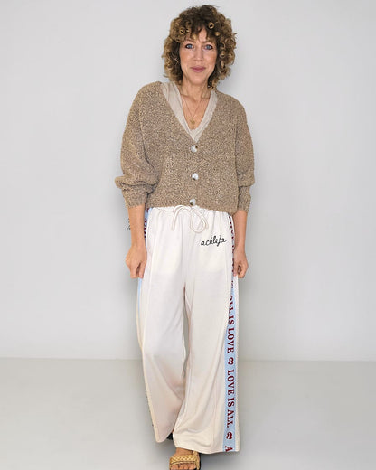 Caramel Chenille Cropped Cardigan