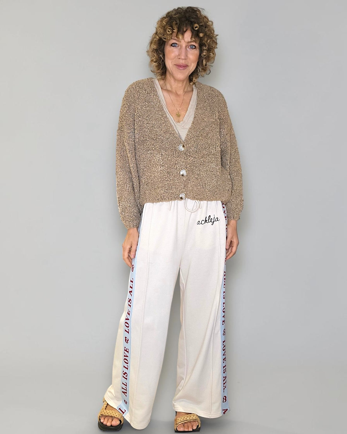 Caramel Chenille Cropped Cardigan