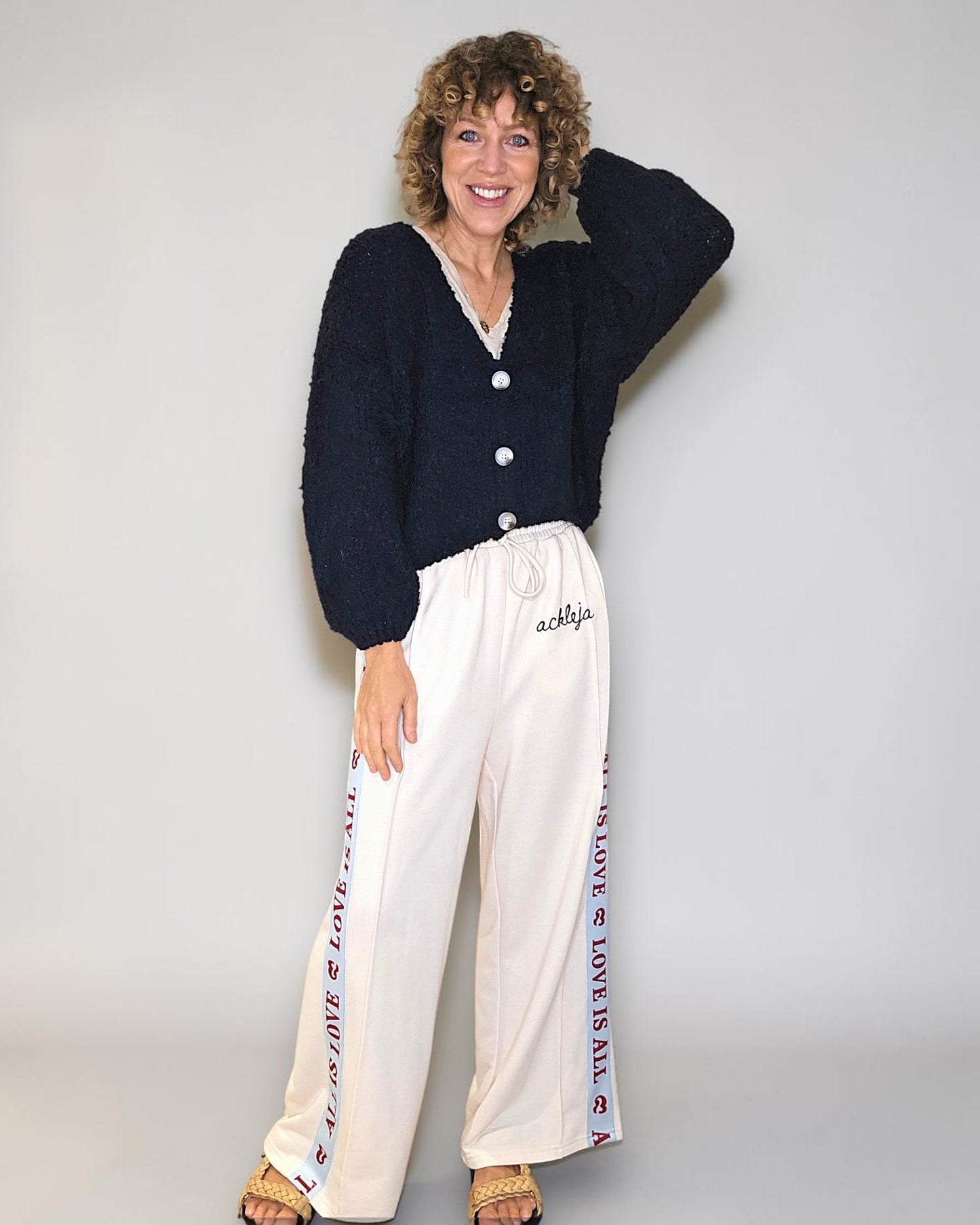 Midnight Navy Chenille Cropped Cardigan