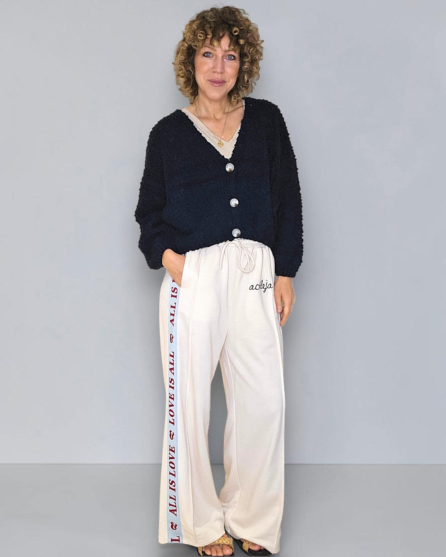 Midnight Navy Chenille Cropped Cardigan
