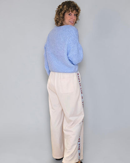 Baby Blue Chenille Cropped Cardigan