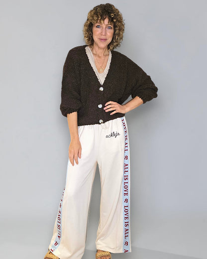 Drk Coffee Chenille Cropped Cardigan