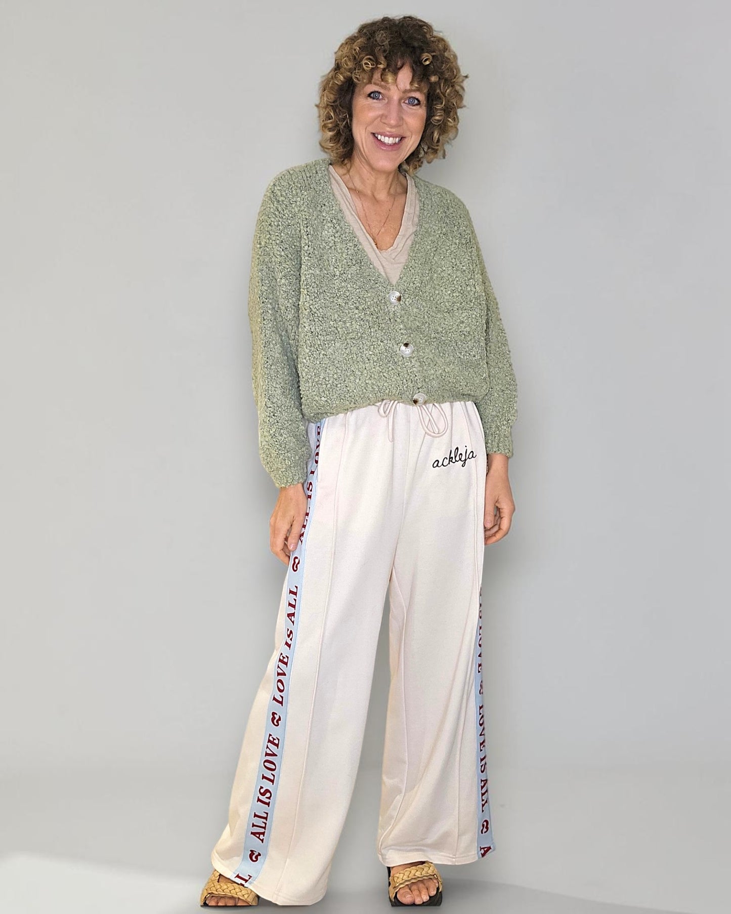 Sage Merle Chenille Cropped Cardigan