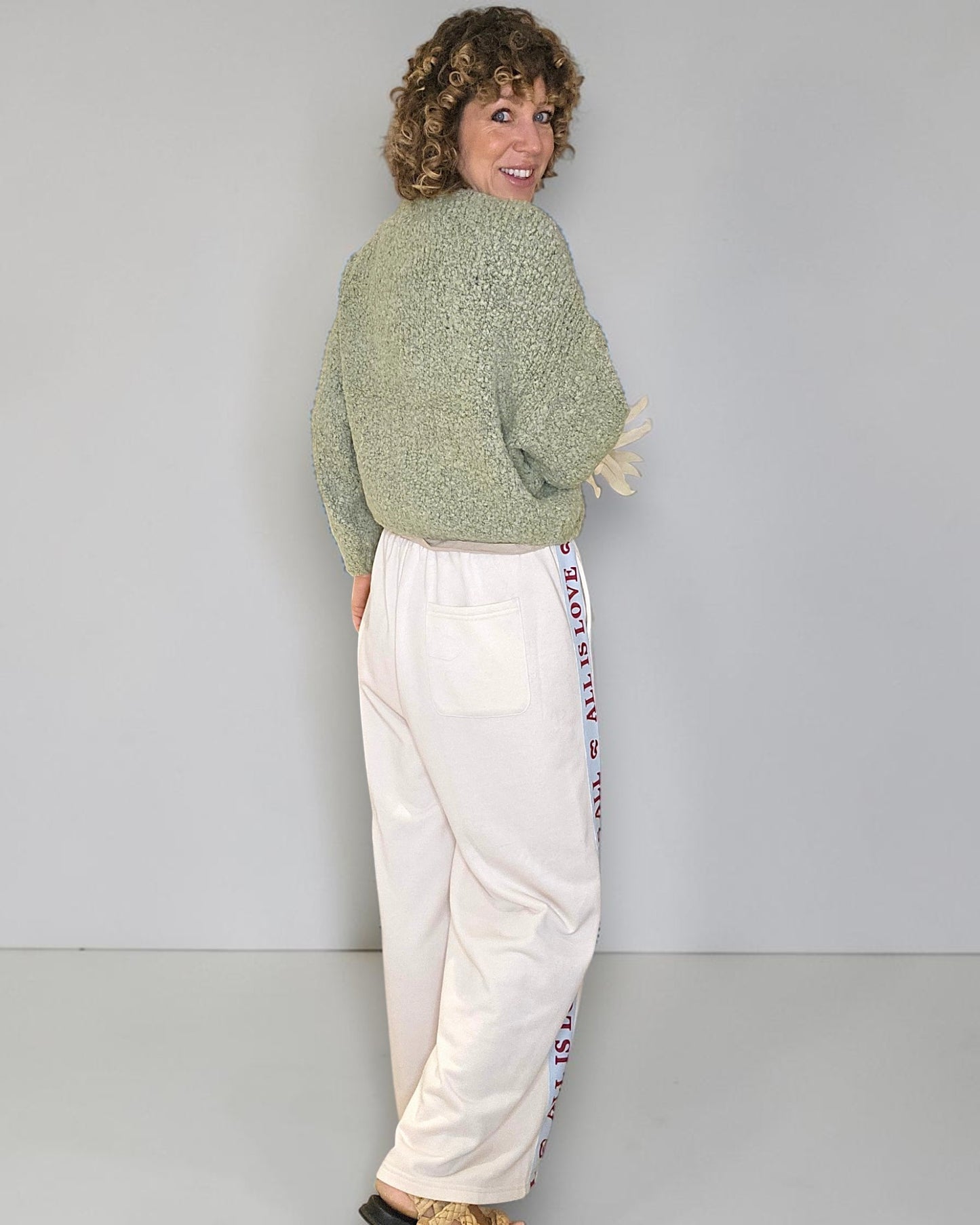 Sage Merle Chenille Cropped Cardigan