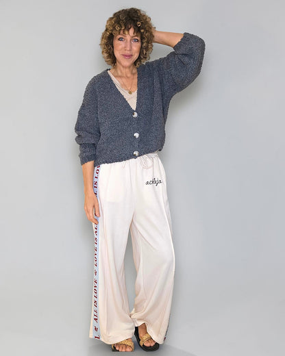 Charcoal Chenille Cropped Cardigan