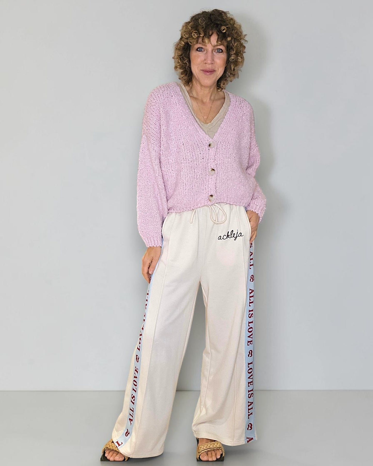 Baby Pink Chenille Cropped Cardigan
