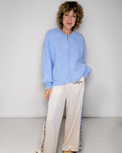 Baby Blue Chenille Zip Jkt