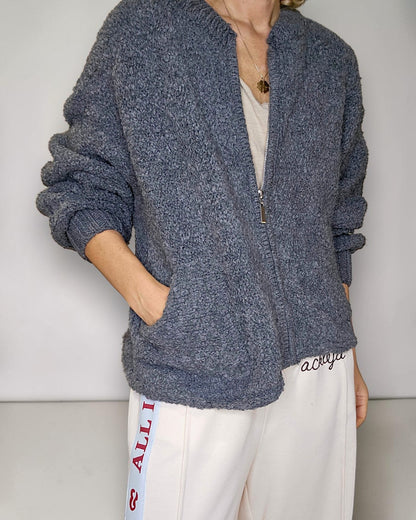 Charcoal Chenille Zip Jkt