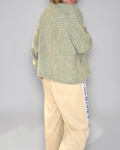 Sage Merle Chenille Zip Jkt
