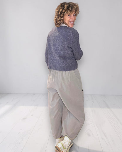 Mocha Corduroy Barrel Pants