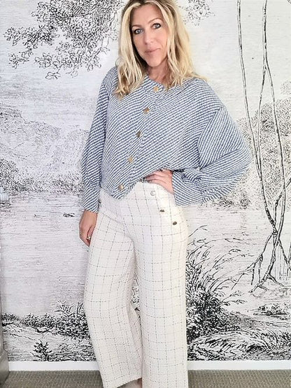 Mrs Digby Ivory Chess Chelsea Pants