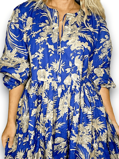 IDA IVY Pouf Sl Dress/Blu French Jungle image 3