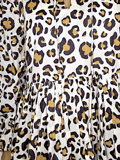 IDA IVY Pouf Sl Dress/Leopard image 1