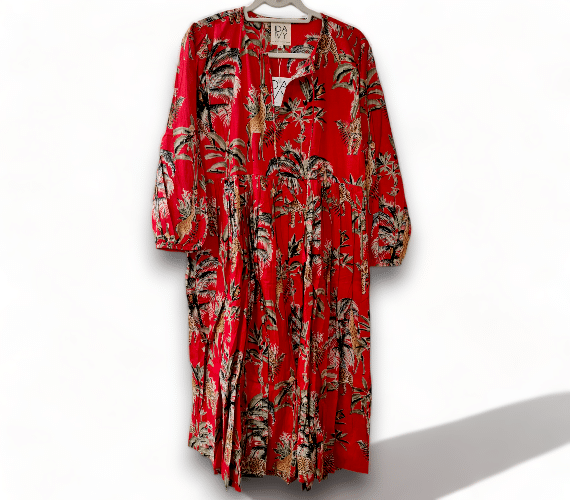 IDA IVY Pouf Sl Dress/Savann Red image 3