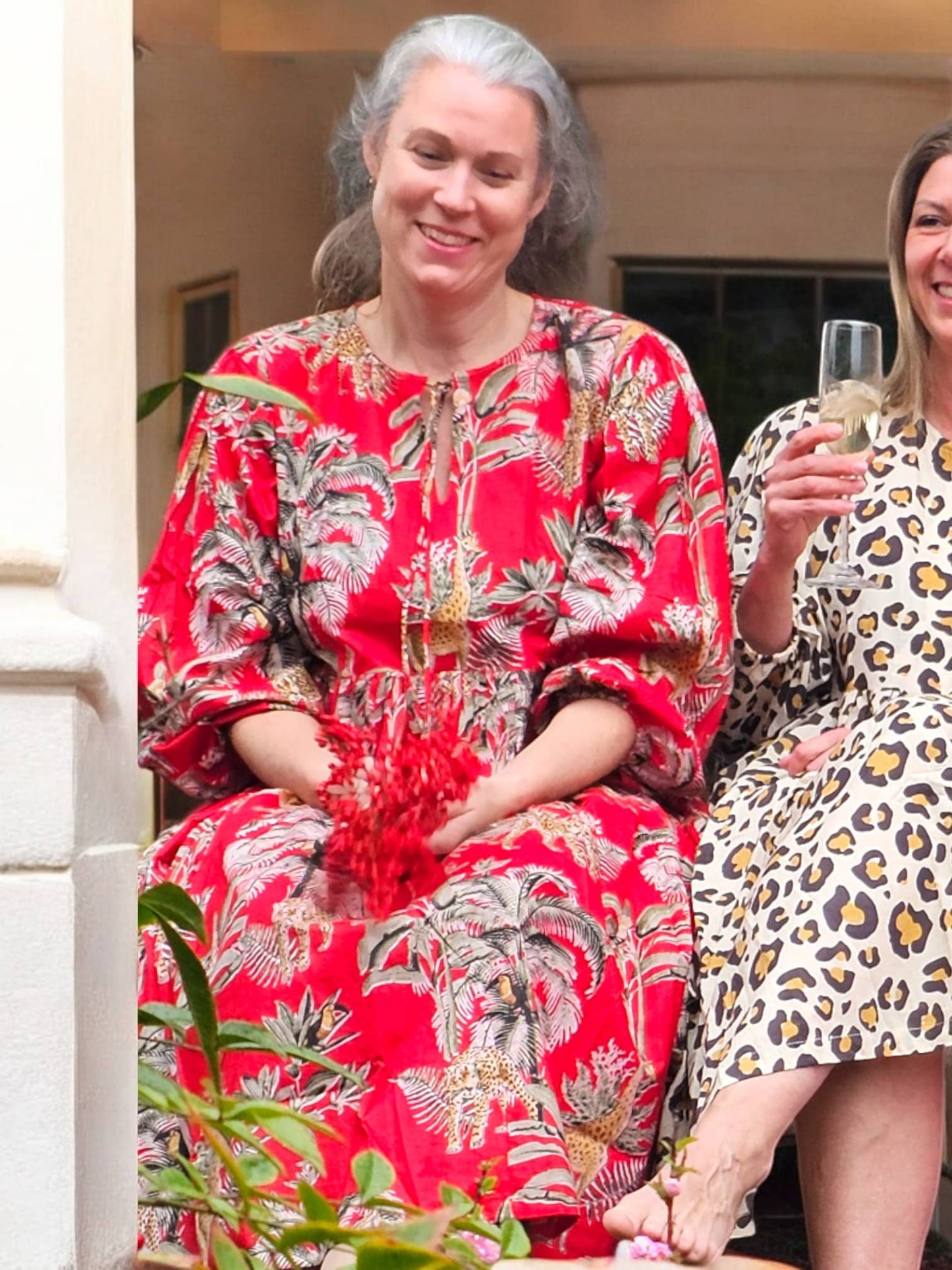 IDA IVY Pouf Sl Dress/Savann Red image 0