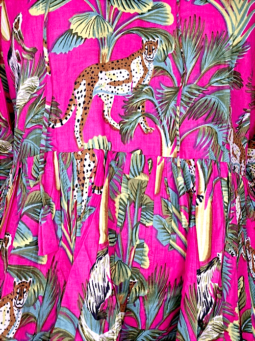 IDA IVY Pouf Sl Dress/Hot Pink Leopard image 3