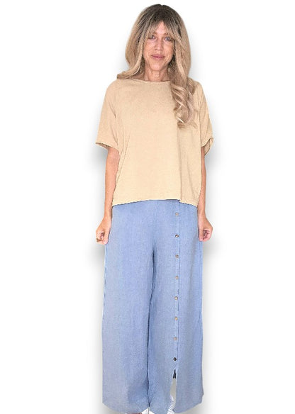 Petrol Front Row Button Sailor Pant image 2