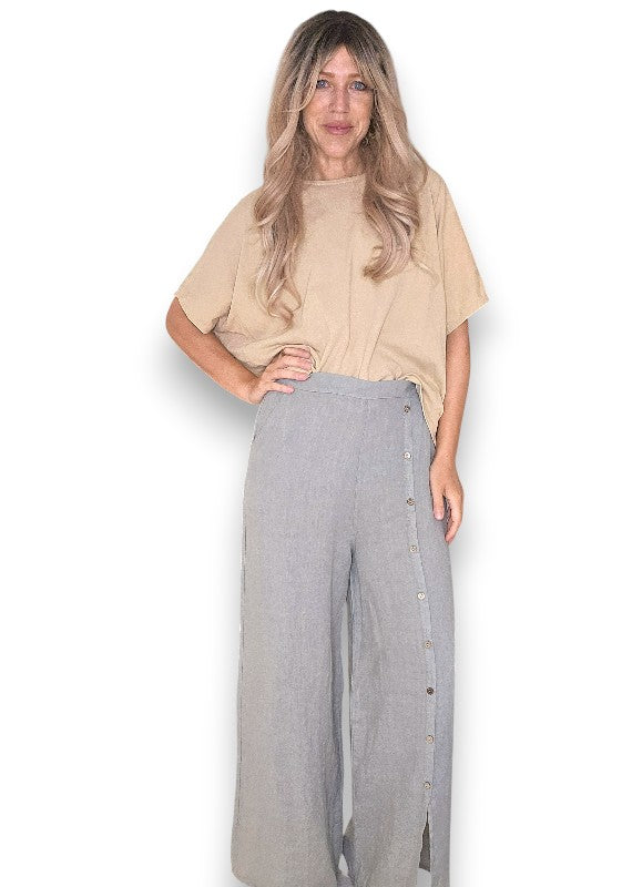Light Grey Front Row Button Sailor Pant image 6
