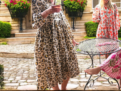IDA IVY Pouf Sl Dress/Leopard image 0