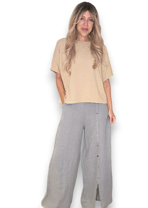 Light Grey Front Row Button Sailor Pant image 1