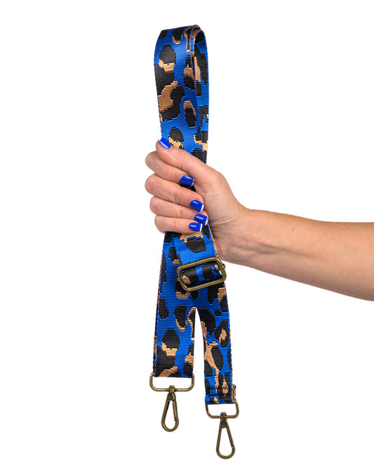 Leopard Slim | Cobalt & Gold Brass | Bagstrap
