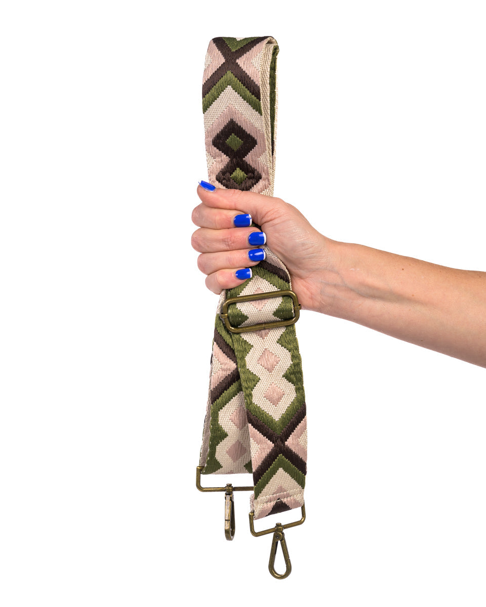 Aztec Boheme | Forest Green & Blush | Bagstrap