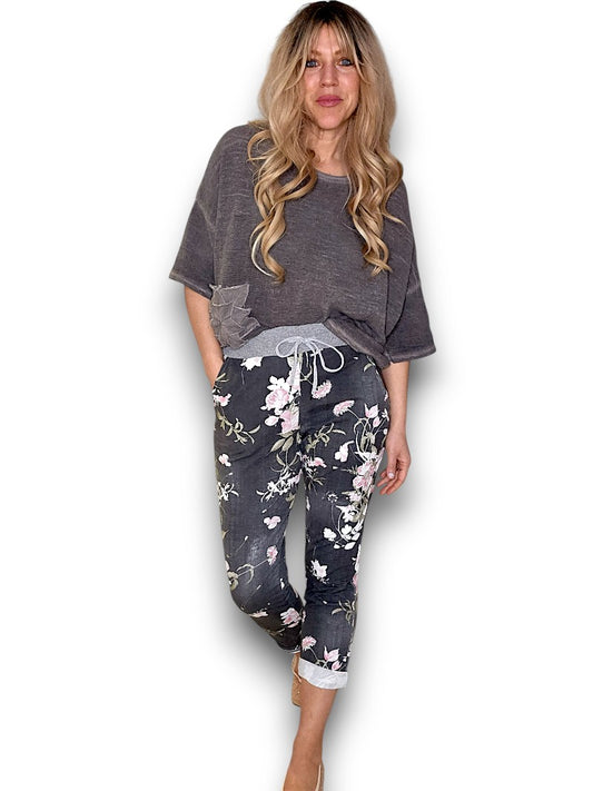 Black Denim Potpourri Cornelia Joggers