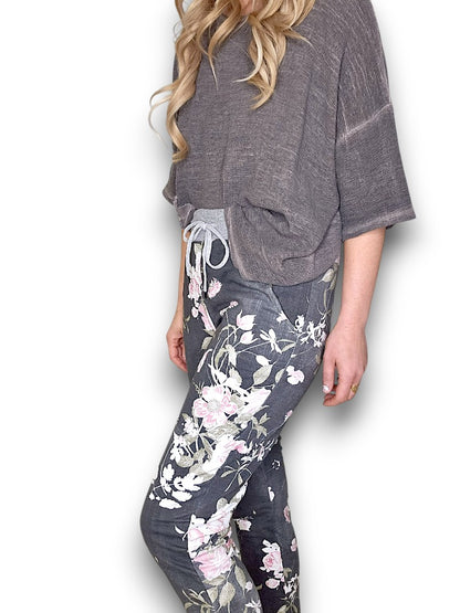 Black Denim Potpourri Cornelia Joggers