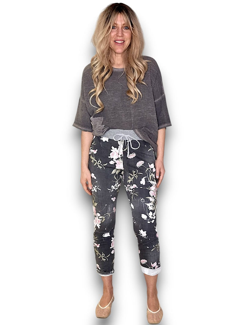 Black Denim Potpourri Cornelia Joggers