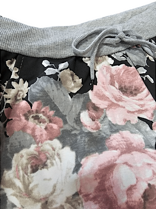 Black Scarlett Rose Joggers