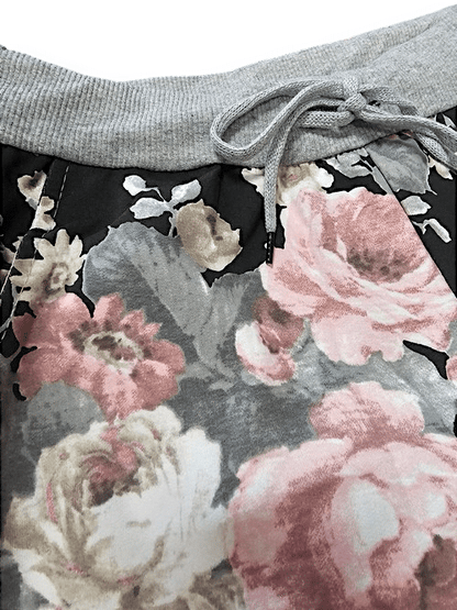 Black Scarlett Rose Joggers