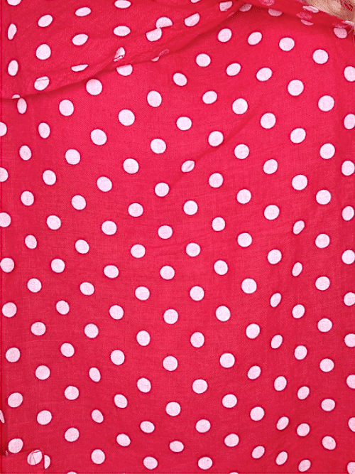 Red Polka Dot Split Collar Moku Top