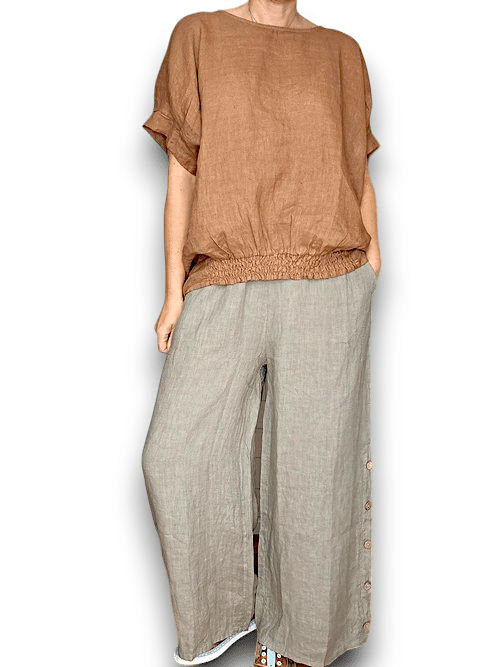 Mocha Along sides button Sailor Pant