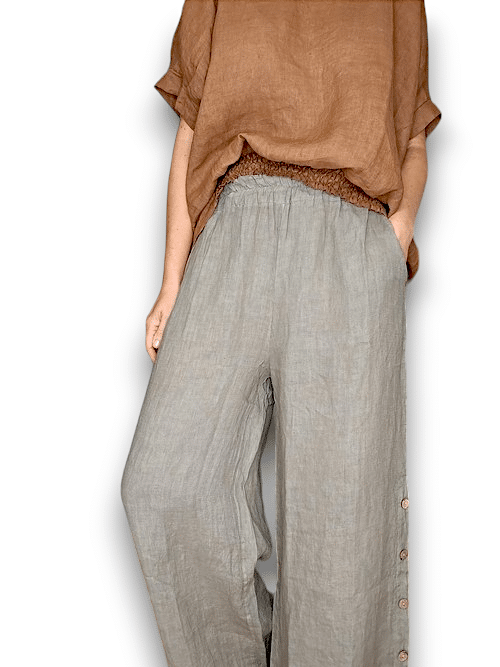 Mocha Along sides button Sailor Pant